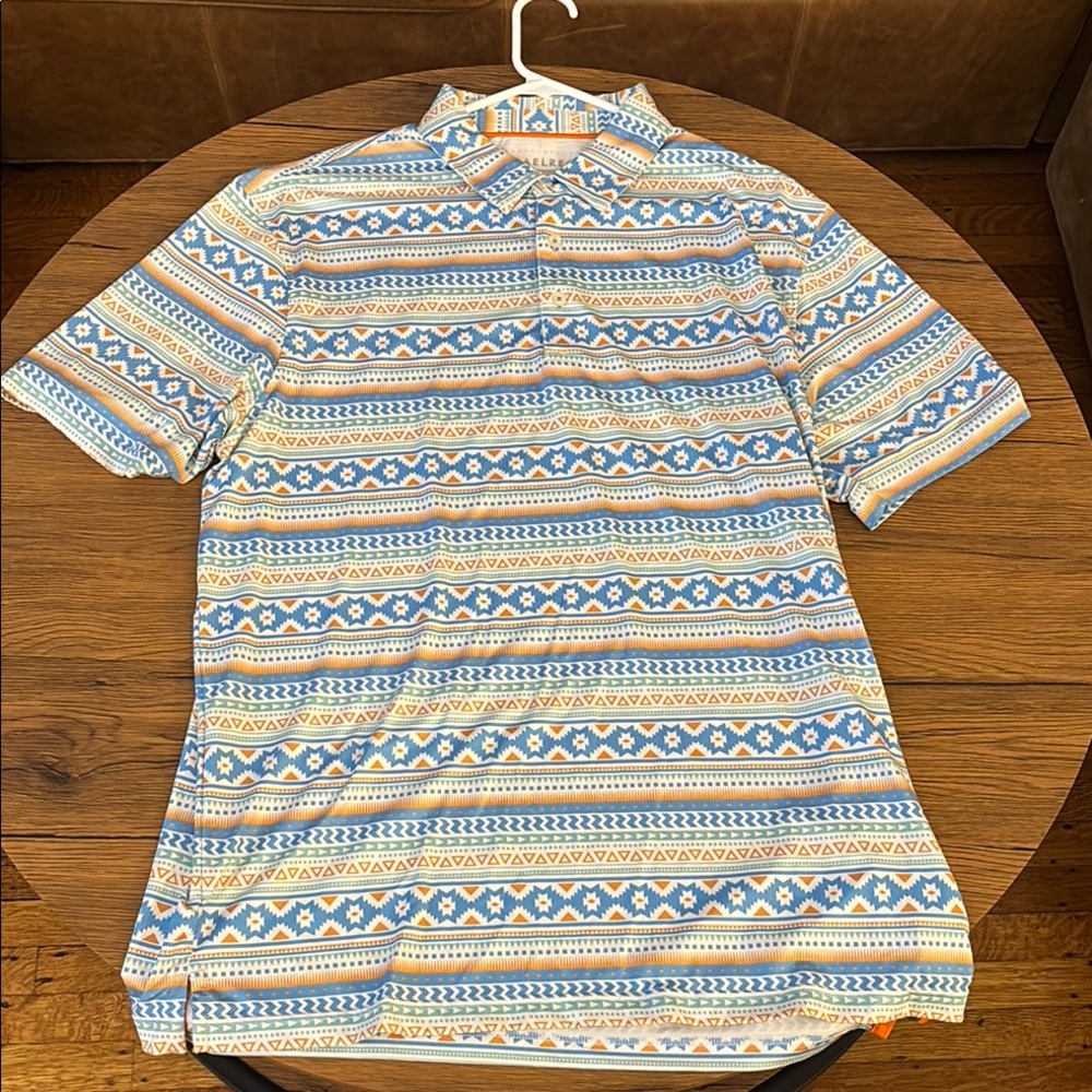 Men's Blue Patterned Shirt